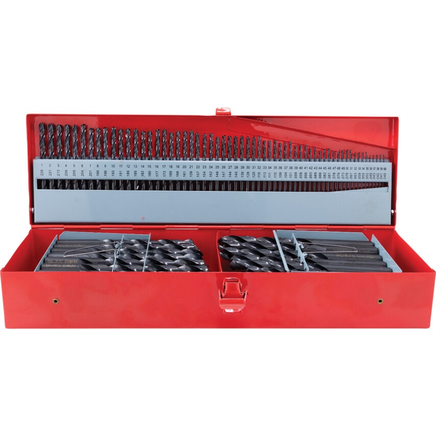 HSS Ground Flute Jobber Drill Set Metric-inch-gauge - 114 Pieces