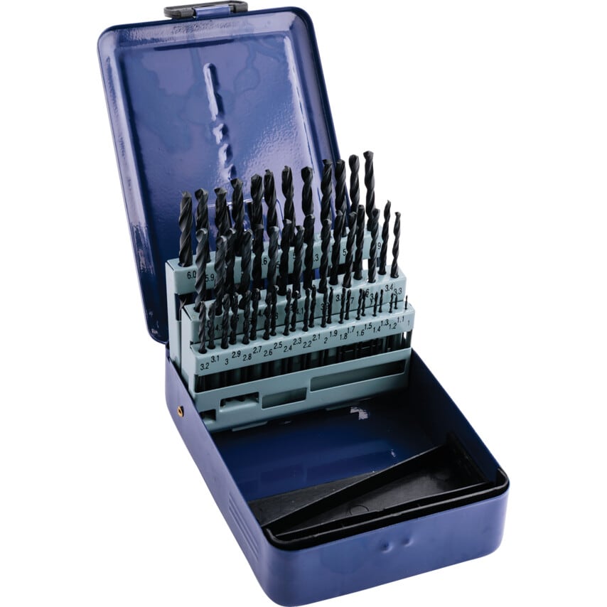 HSS Straight Shank Roll Forged Drill Set 1-6mmx0.1mm (Set of 51)
