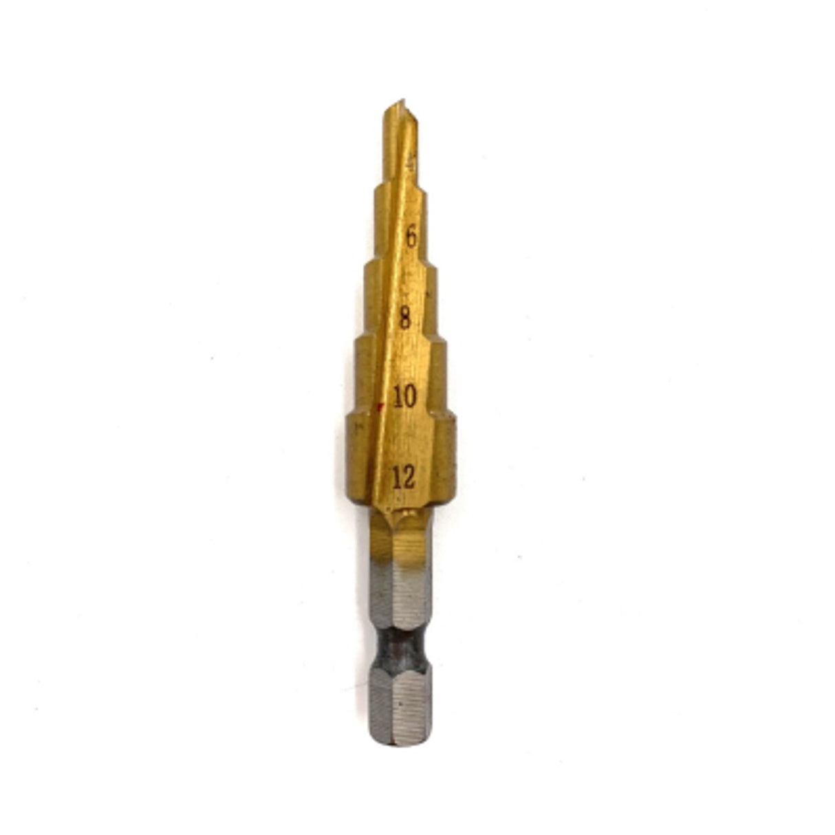 HSS Tin-Coated 4-12mm Step Drill with 1/4in Shank