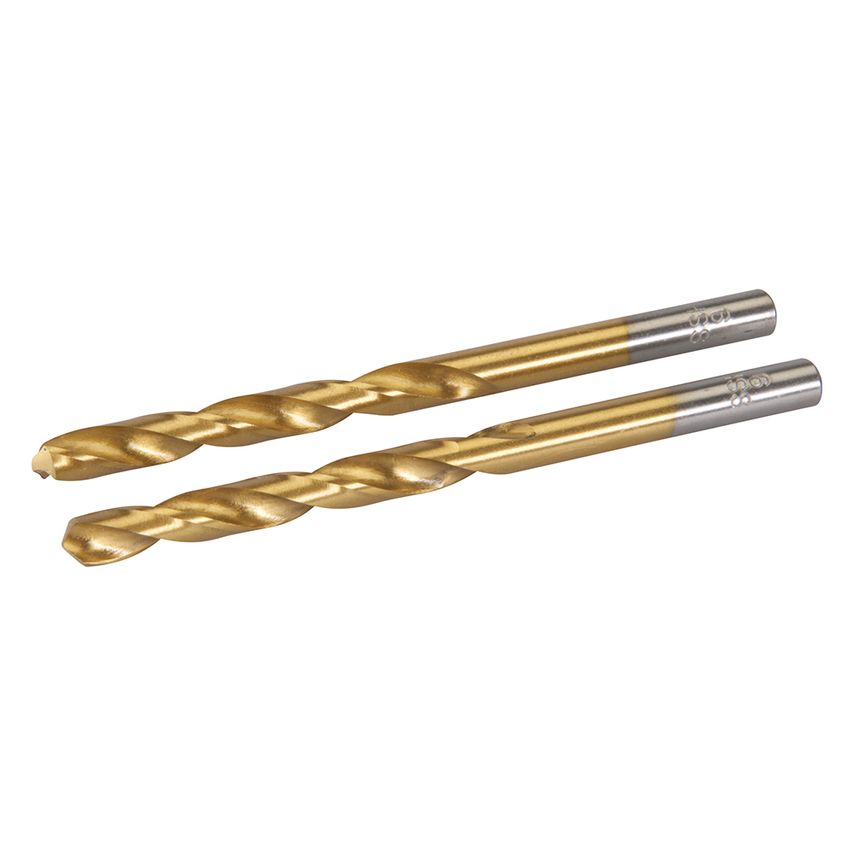 HSS Titanium-Coated Drill Bits 2pk 6.0mm