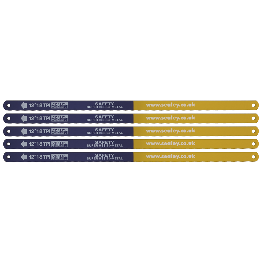 Hacksaw Blade 300mm HSS Bi-Metal 18tpi Pack of 5