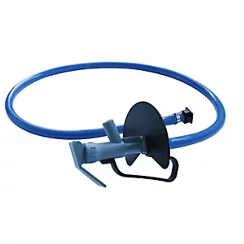 Hand Pump Discharge Hose With Tap, For Mineral Oil Products, Blue, Length 1.5 M