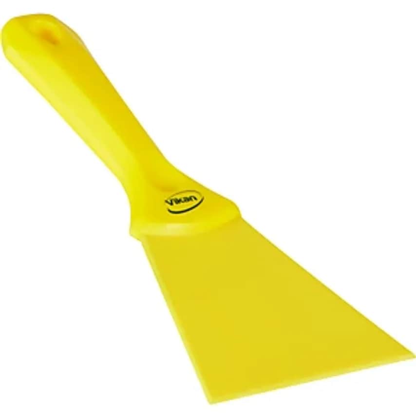 Hand Scraper With Nylon Blade, Width 100mm, Pack Of 10, Yellow