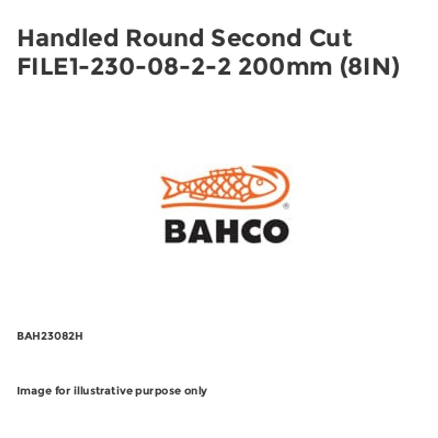Handled Round Second Cut FILE1-230-08-2-2 200mm (8IN) BAH23082H