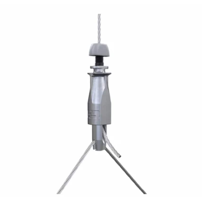 Hanger Eyelet End 3M Wire Rope No.2 55Kg Zinc Y-fit Toggle E - UG2-YTG150mm-EY6G-3M