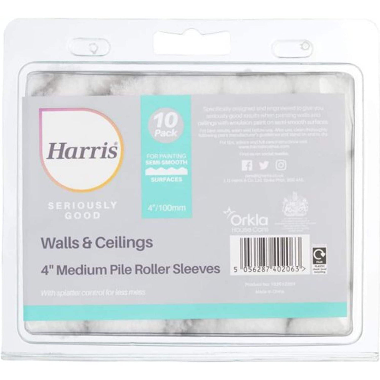 Harris Replacement Roller Sleeves for Seriously Good Walls & Ceilings 4In Mini Roller Set