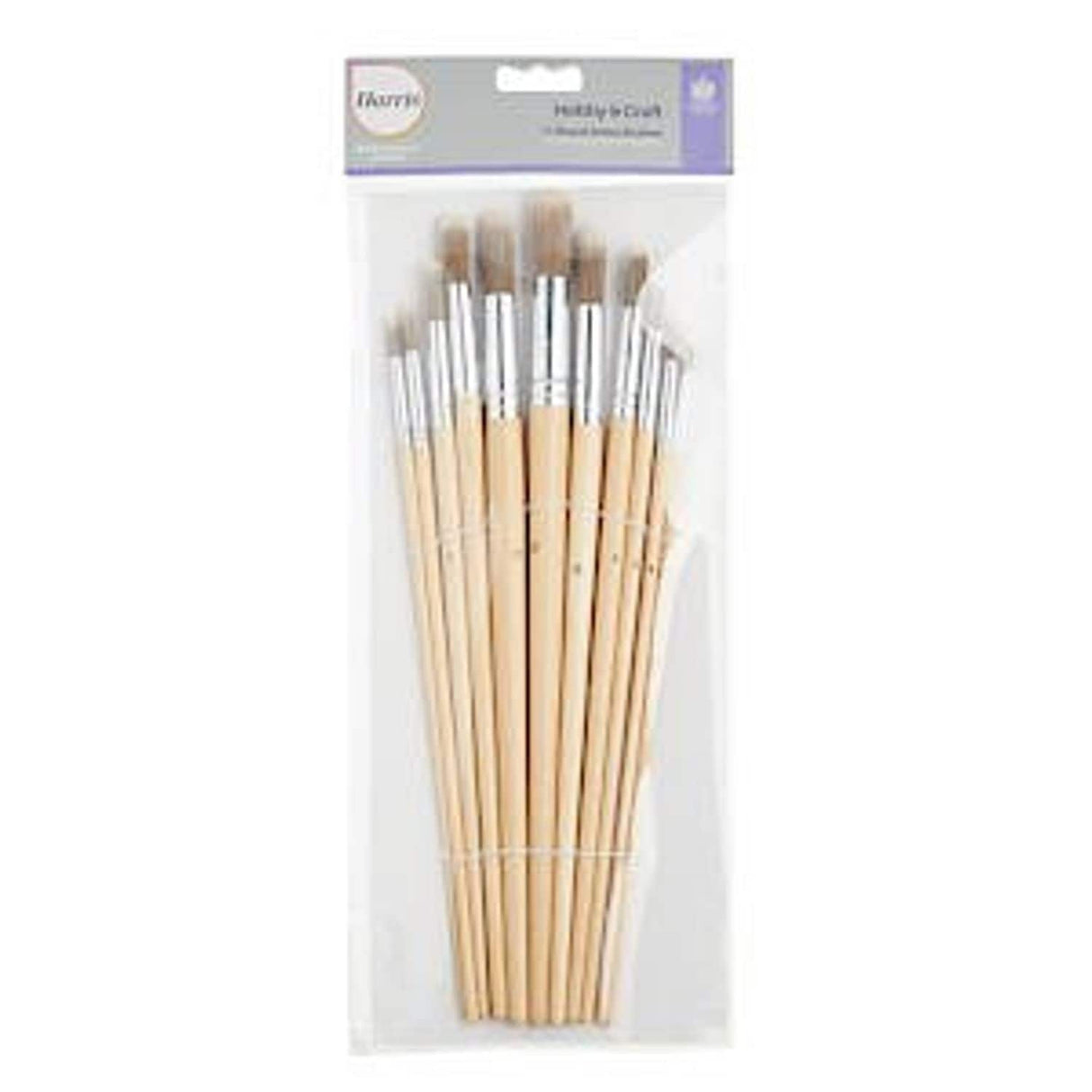 Harris Seriously Good Hobby & Craft Round Paint Brushes (Pack of 11) 2mm-12mm