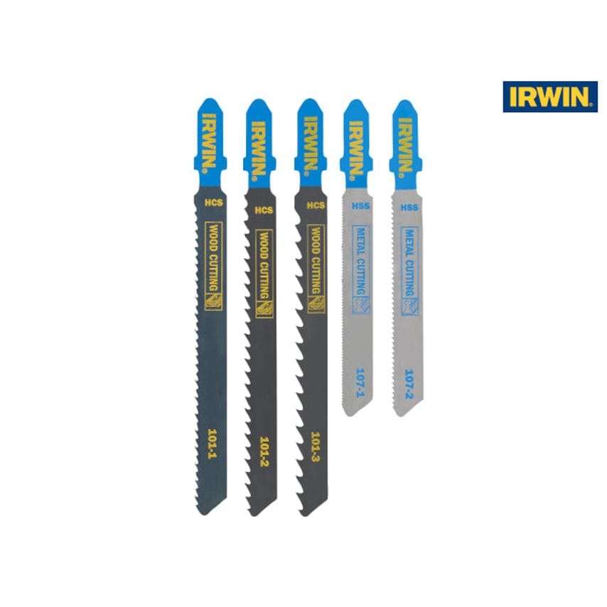 Hcs/Hss T-Shank Jigsaw Blade Set, 5 Piece