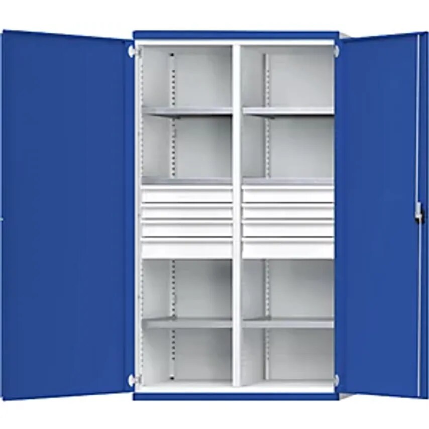 Heavy Duty Cupboard With Centre Partition - 8 Drawers: 6 X 90