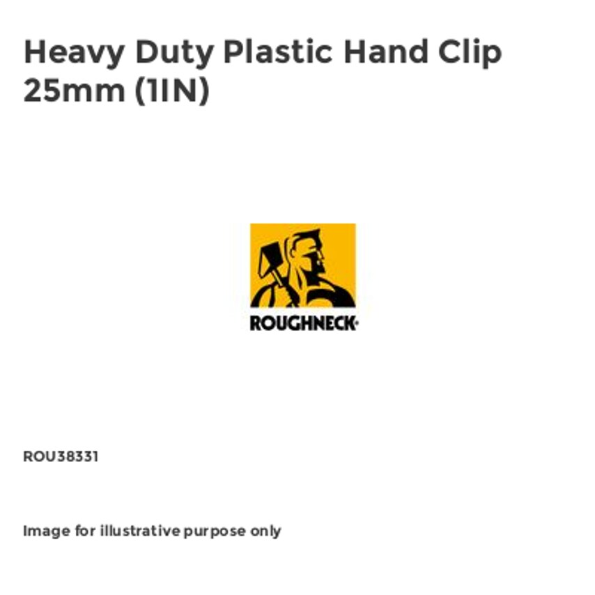 Heavy Duty Plastic Hand Clip 25mm (1IN)