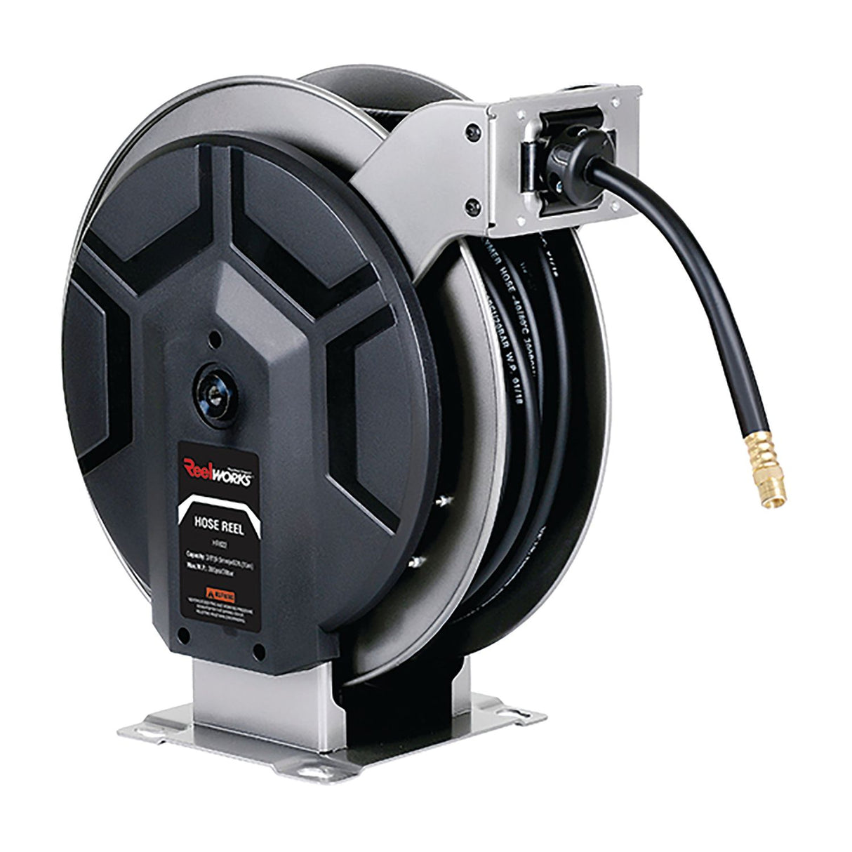 Heavy Duty Spring Rewind Reel, Constructed In Heavy Gauge Powder Coated Carbon Steel - CHR826-14-466L