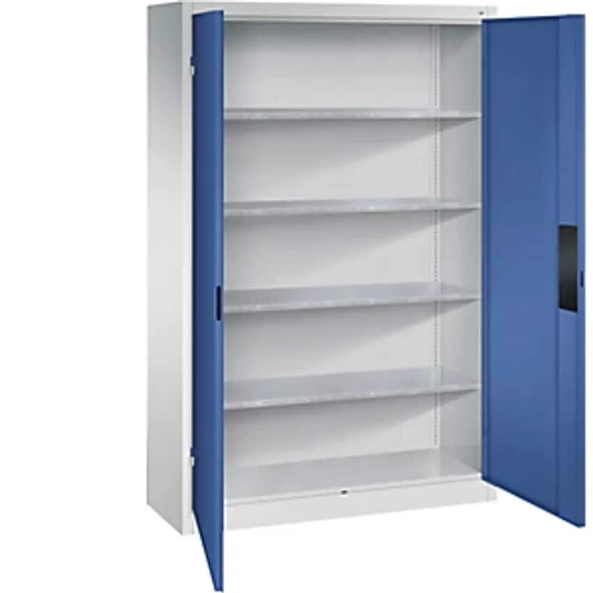 Heavy Duty Workshop Cupboard, Width 1200mm, Depth 400mm, Gentian Blue Door