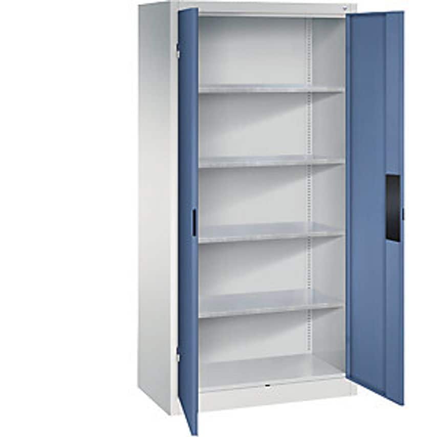 Heavy Duty Workshop Cupboard, Width 930mm, Depth 500mm, Distant Blue Door