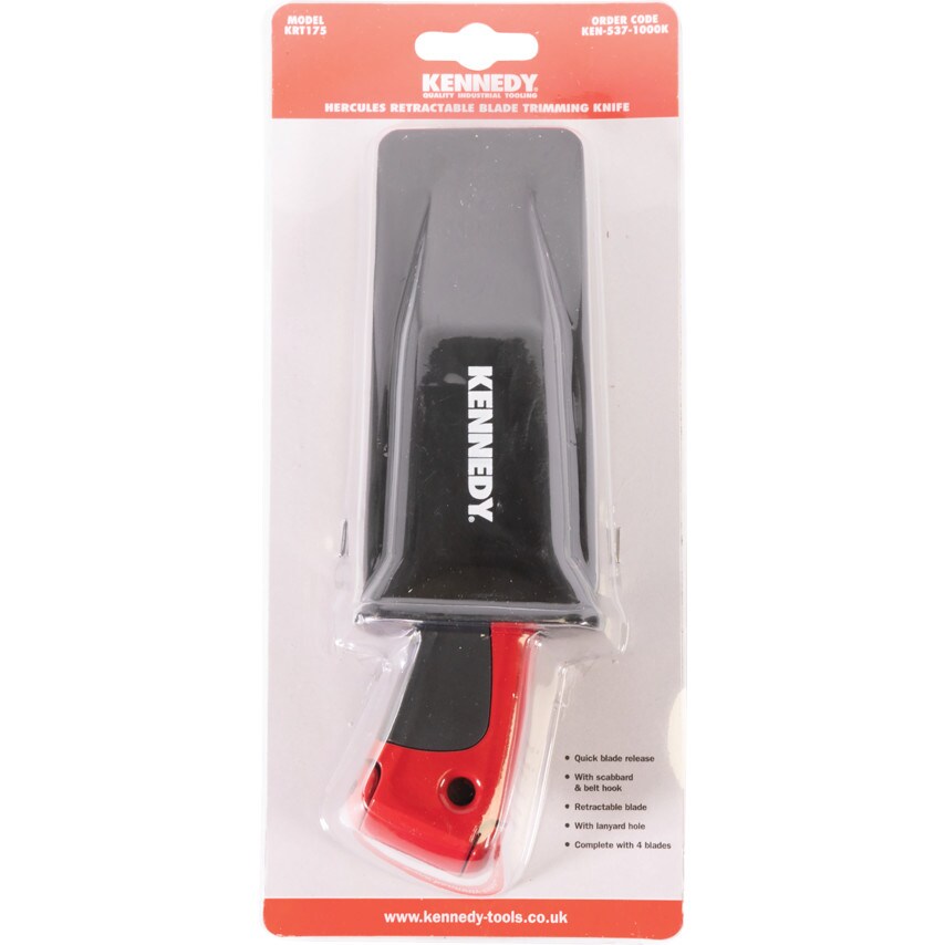 Hercules Retractable Blade Trimming Knife Red
