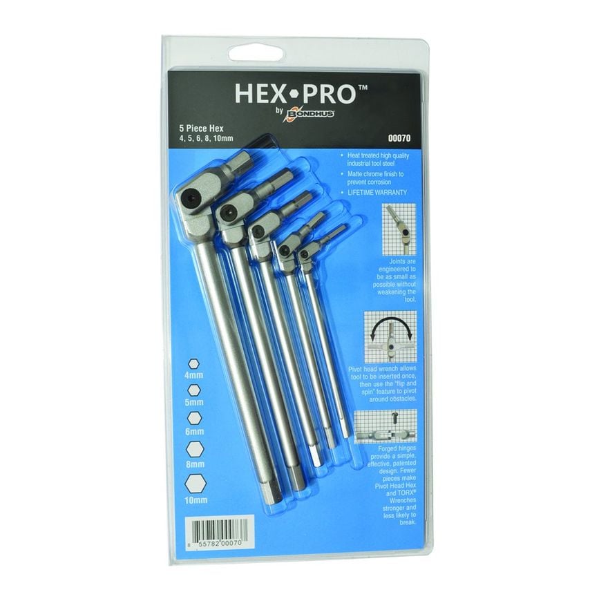 HexPro Set5 Piece 4-10mm Clam, 00070