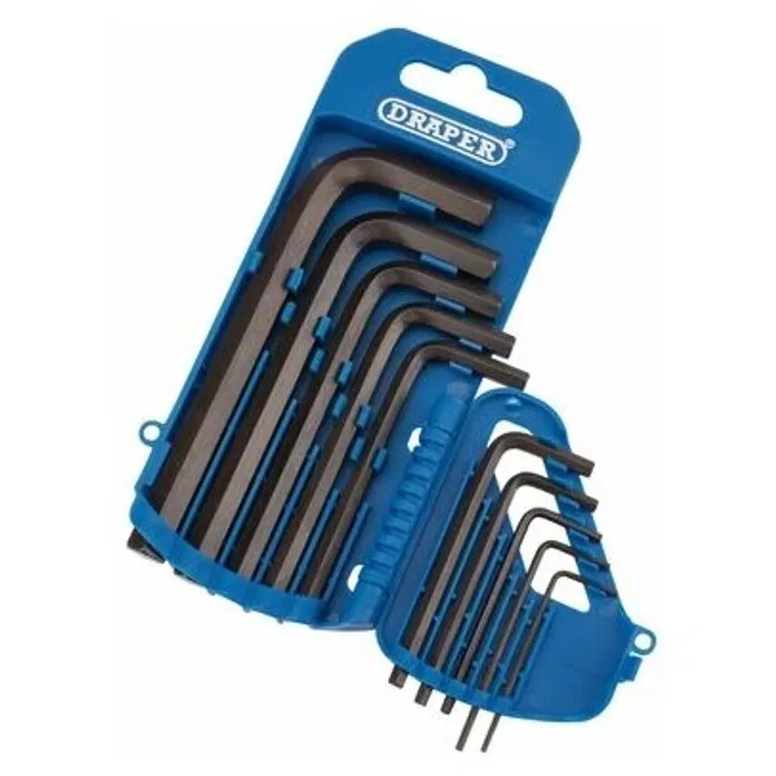Hex Key 10 Piece Imperial Set In Holder Chrome Vndm Steel Disp P