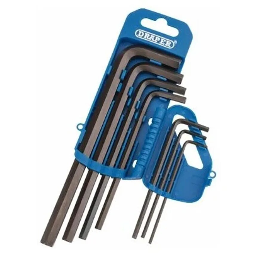 Hex Key 7 Pce Long Metric Set Holder 2.0-10.0mm Chrome Vndm Steel