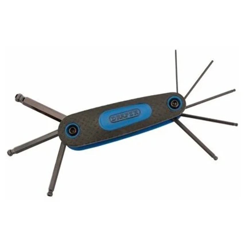 Hex Key 8 Pce Metric Pocket Ball End Set 1.5 to 8.0mm Chrome Vn