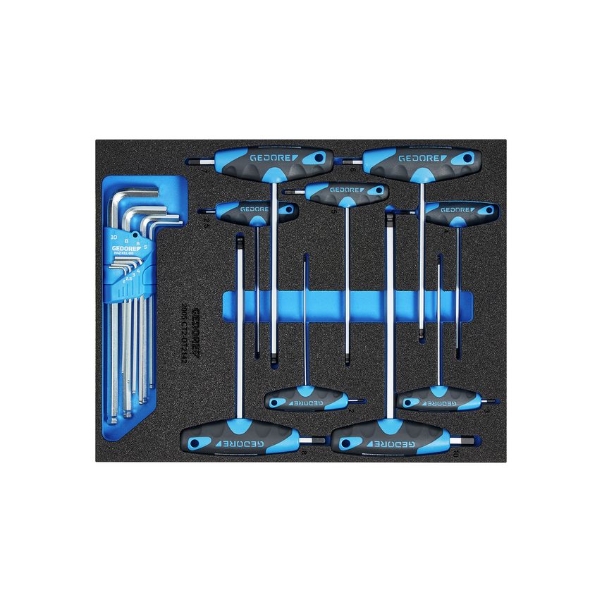 Hexagon Allen key set in CT module 17 pcs