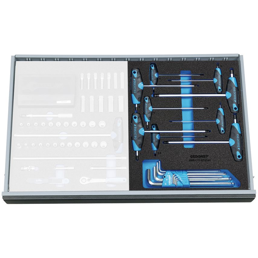 Hexagon Allen key set in CT module 17 pcs