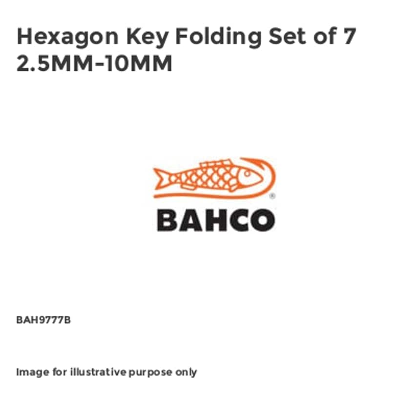 Hexagon Key Folding Set of 7 2.5MM-10MM