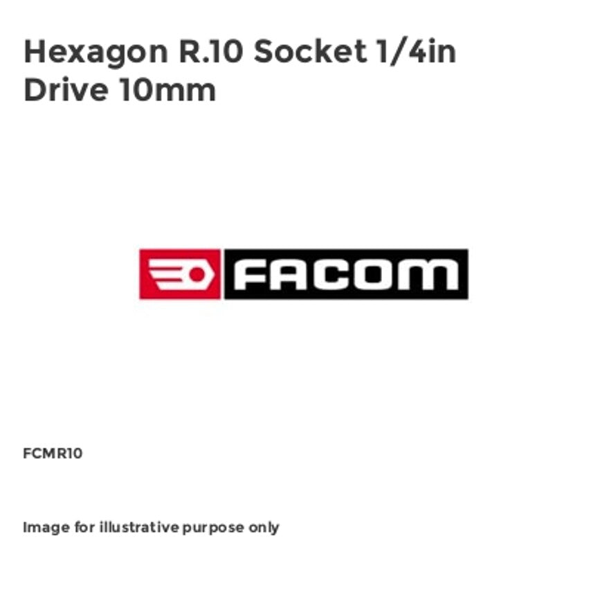 Hexagon R.10 Socket 1/4in Drive 10mm