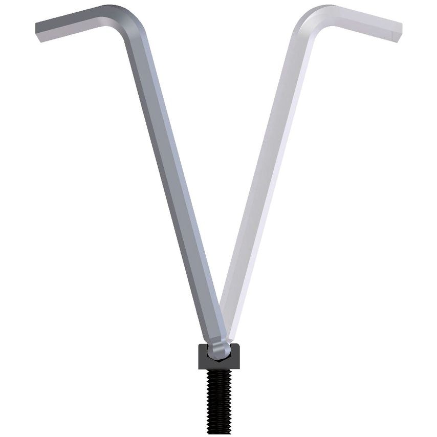 Hexagon socket key, extra long