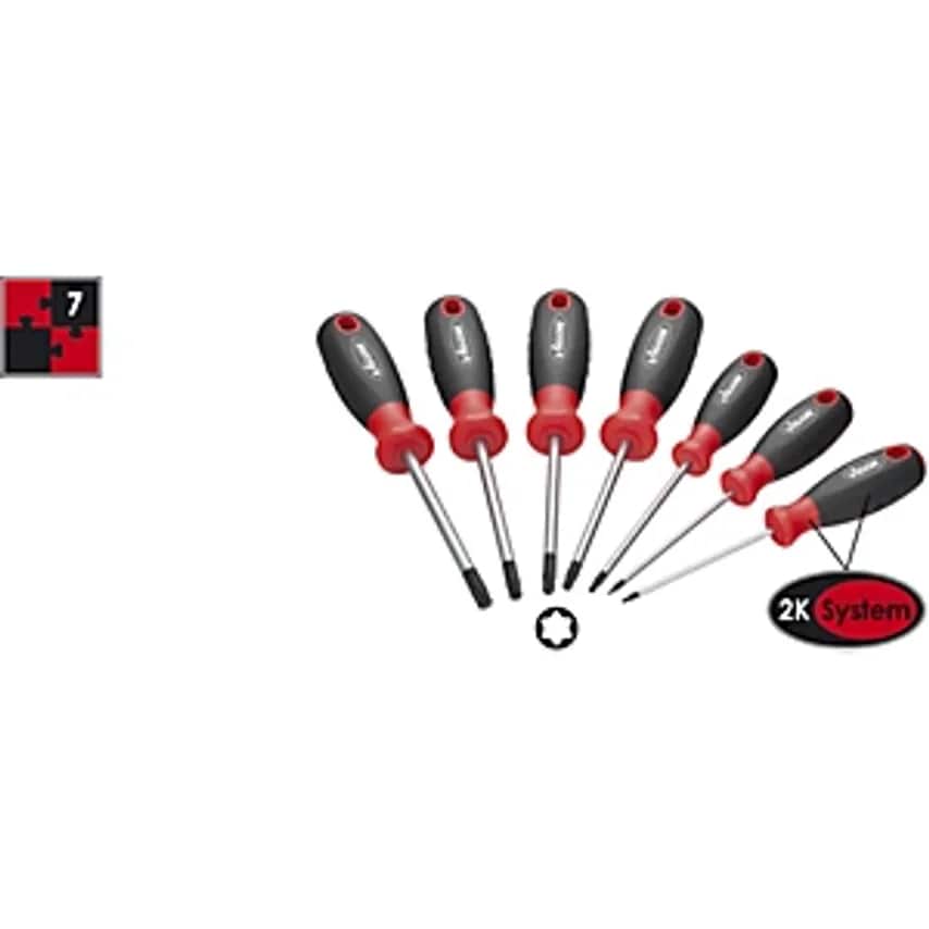 Hexalobular Screwdriver Set, 7 Pieces, Suspension Hole In The Handle