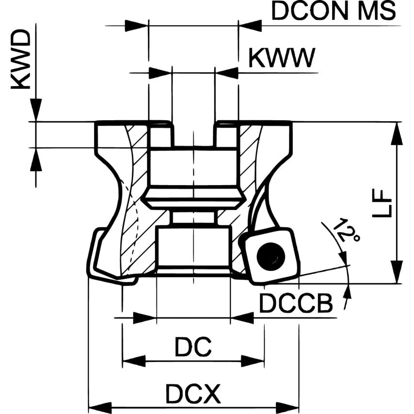 Hi-Feed Face Mill 80A07R-SMOSO12-C