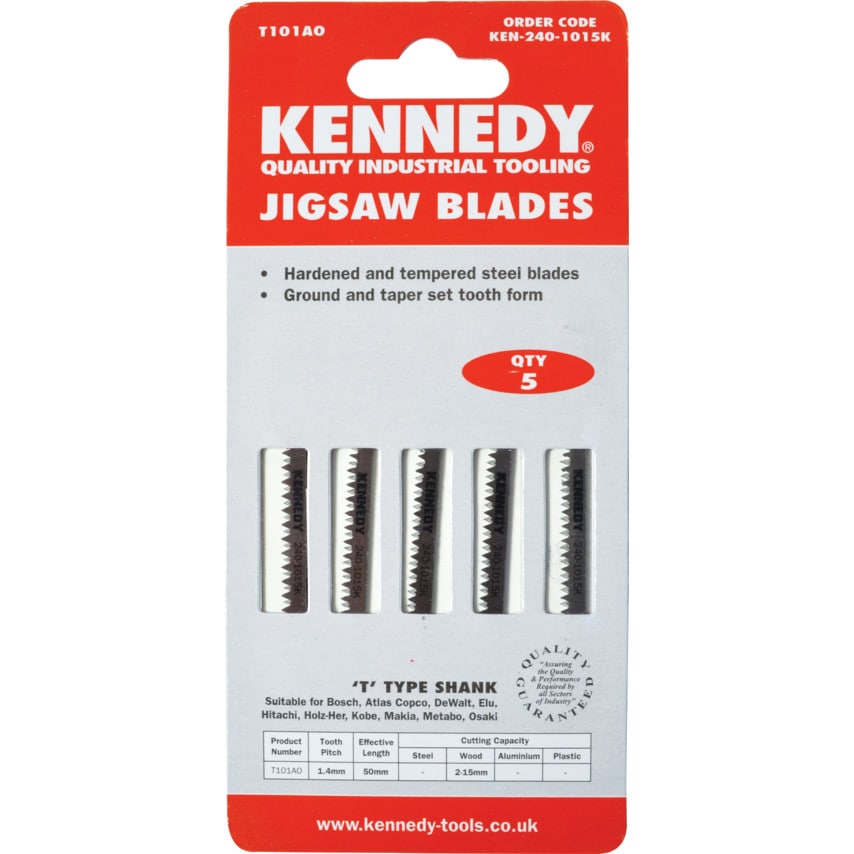 High Carbon Steel (Hcs) Jigsaw Blades for Wood and Wood Based Products (Type T101AO) PKT-5