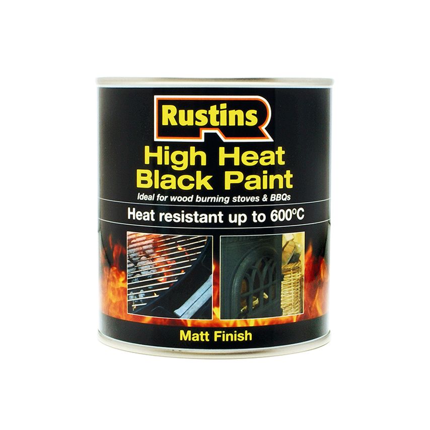 High Heat Paint 600C Black 500ml RUSH600BP500