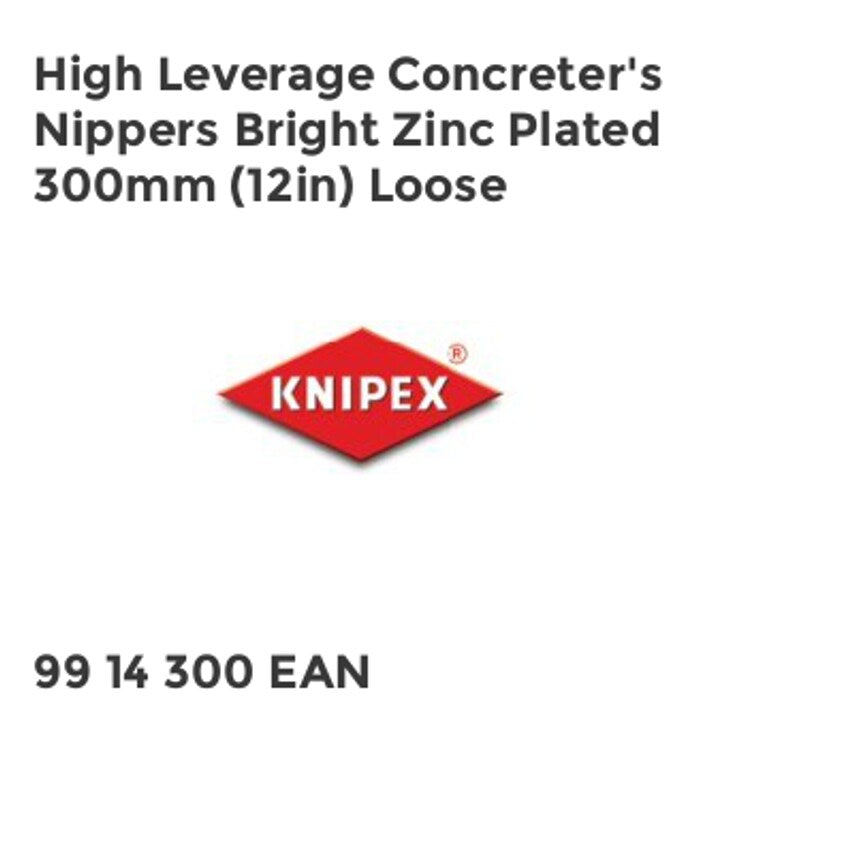 High Leverage Concreter's Nippers 300mm (12in) Loose KPX9914300L
