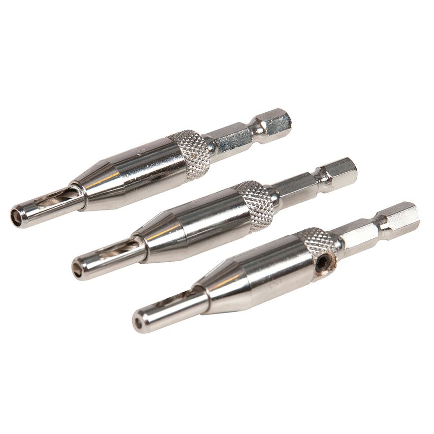 Hinge Drill Bit Set 3 Piece 2, 2.8 & 3.6mm