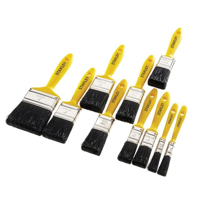 Hobby Paint Brush Set of 10 12(2) 25(2) 38(3) 50(2) & 75mm STAHOBBY10