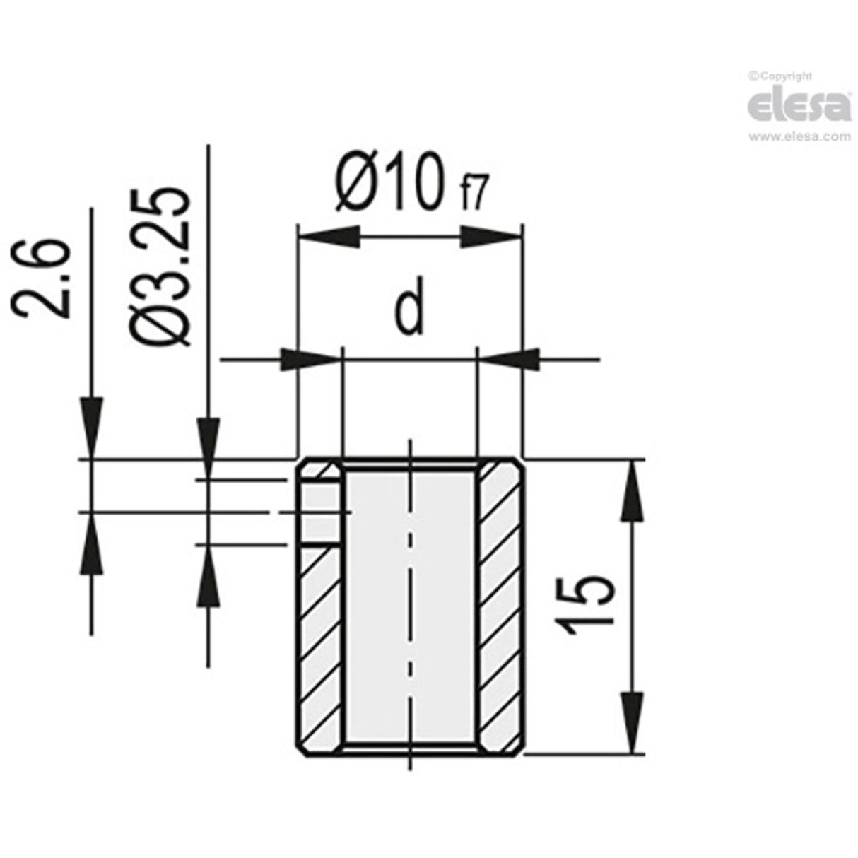 Hole reduction sleeve-RB50-6