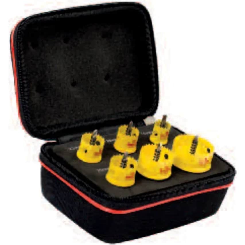 Holesaw Kit General Purpose Fast Cut 22/29/35/44/51/64mm Bi