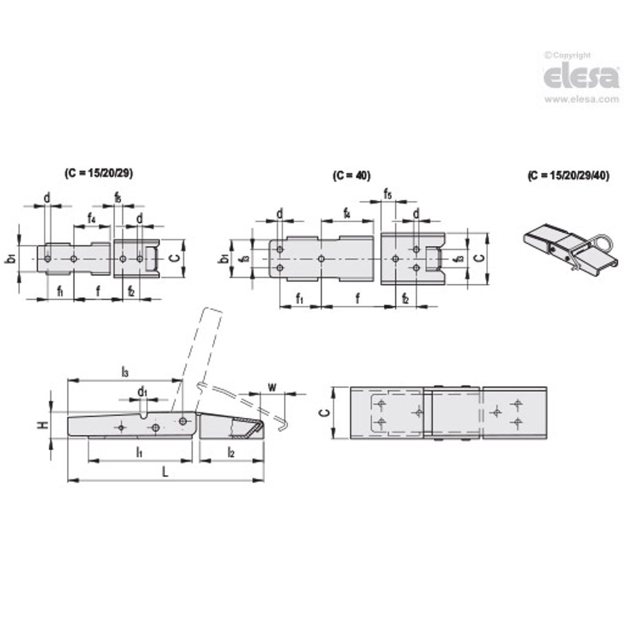 Hook Clamp-TLX.SST-15/53-B+R