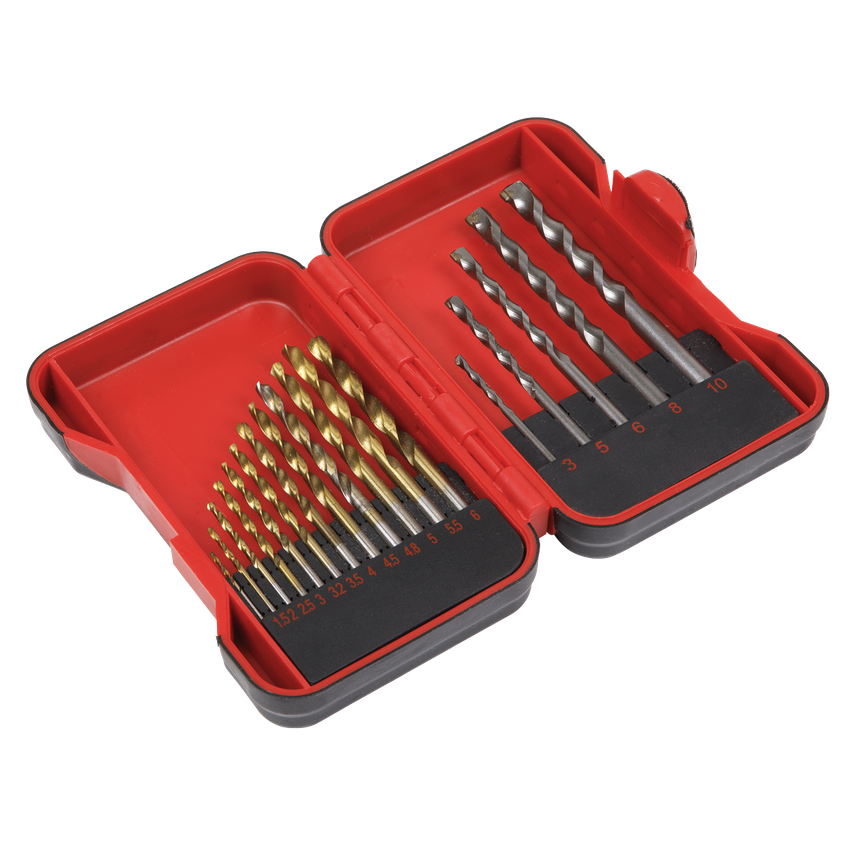 Hss/Masonry Drill Bit Set 17 Piece