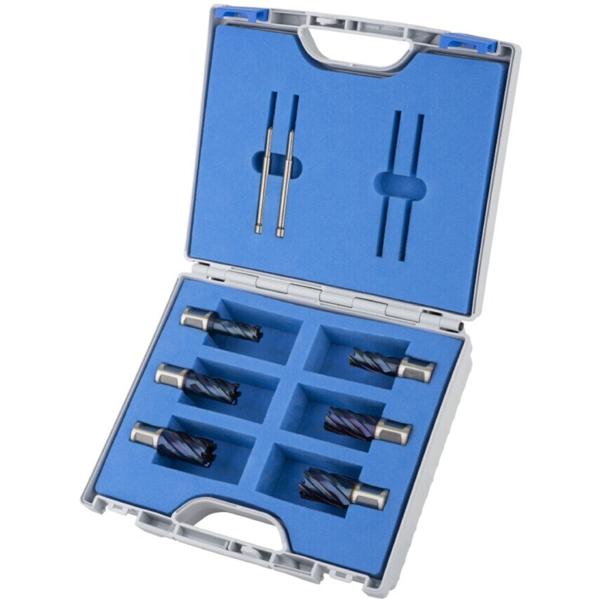 Hss-xe Durablue Coated Annular Cutter 30mm Depth (SET-6)