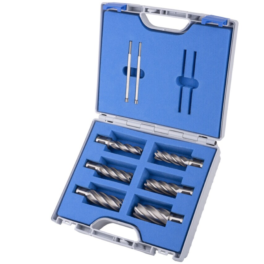 Hss-xe Uncoated Silver Annular Cutter 50mm Depth (SET-6)