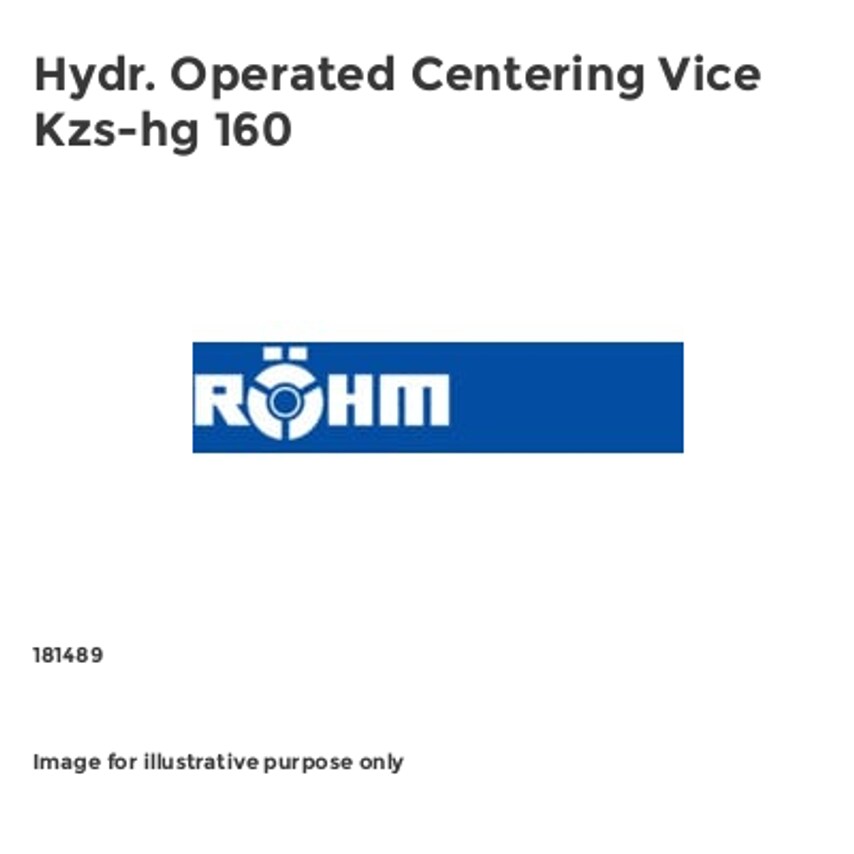 Hydr. Operated Centering Vice Kzs-hg 160
