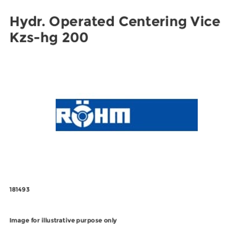 Hydr. Operated Centering Vice Kzs-hg 200