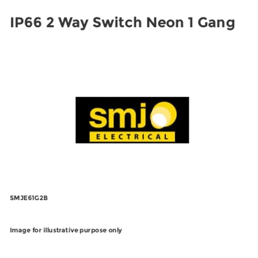 IP66 2 Way Switch Neon 1 Gang