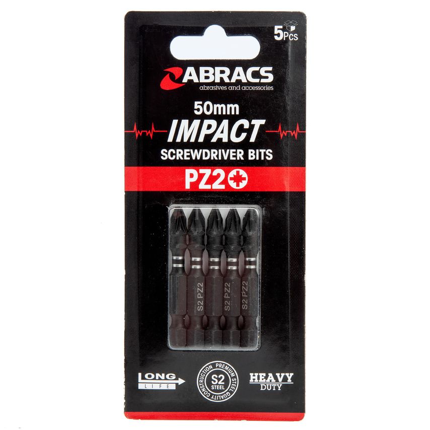 IPZ25005 PZ2 Impact Screwdriver Bits 50mm, Pack of 5