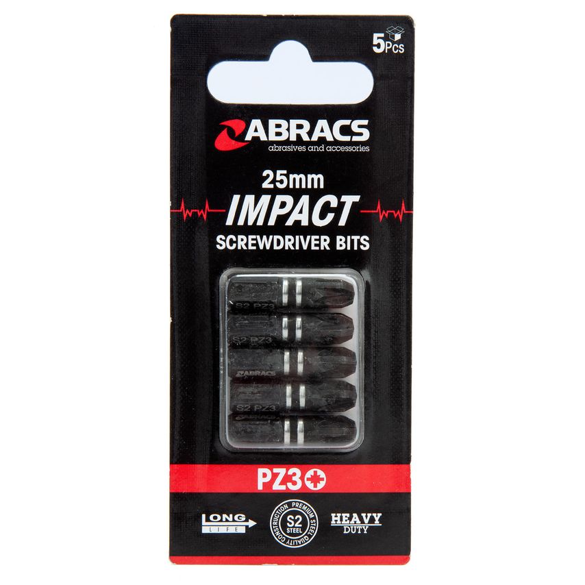 IPZ32505 PZ3 Impact Screwdriver Bits 25mm, Pack of 5