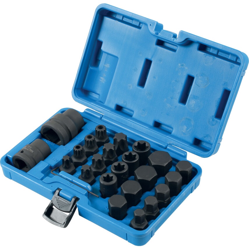 Impact Bit & Socket Set 3/4inch Drive & 1inch Drive 24-Pieces