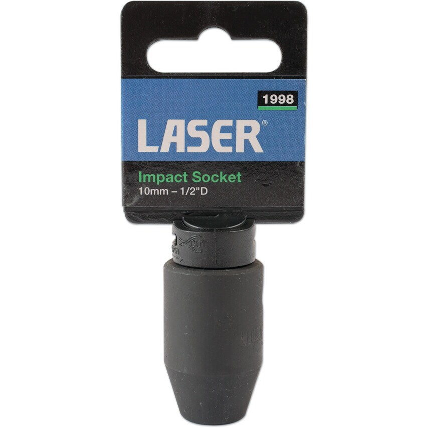 Impact Socket 1/2"D 10mm with Retail POS