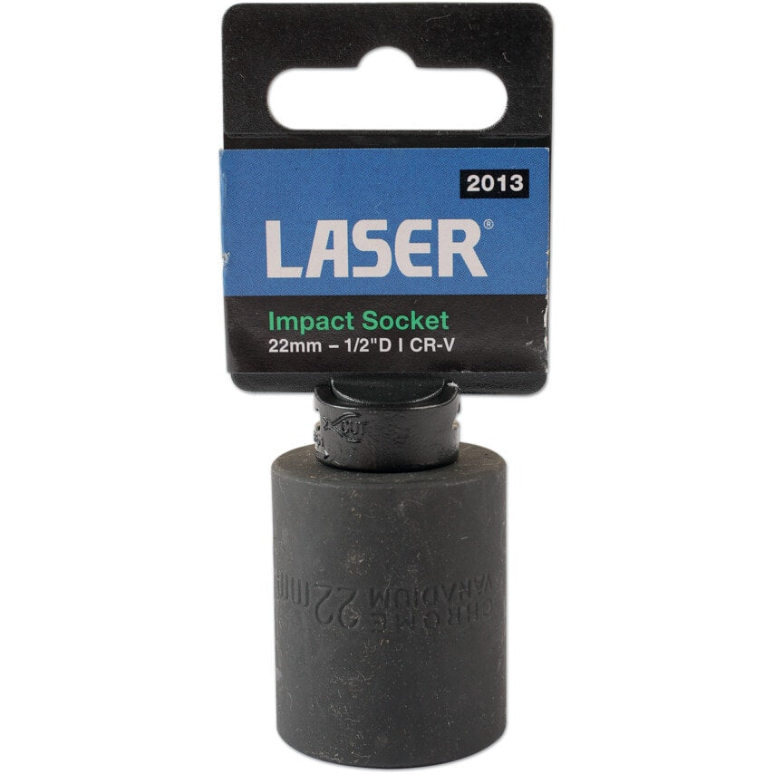 Impact Socket 1/2"D 22mm with Retail POS