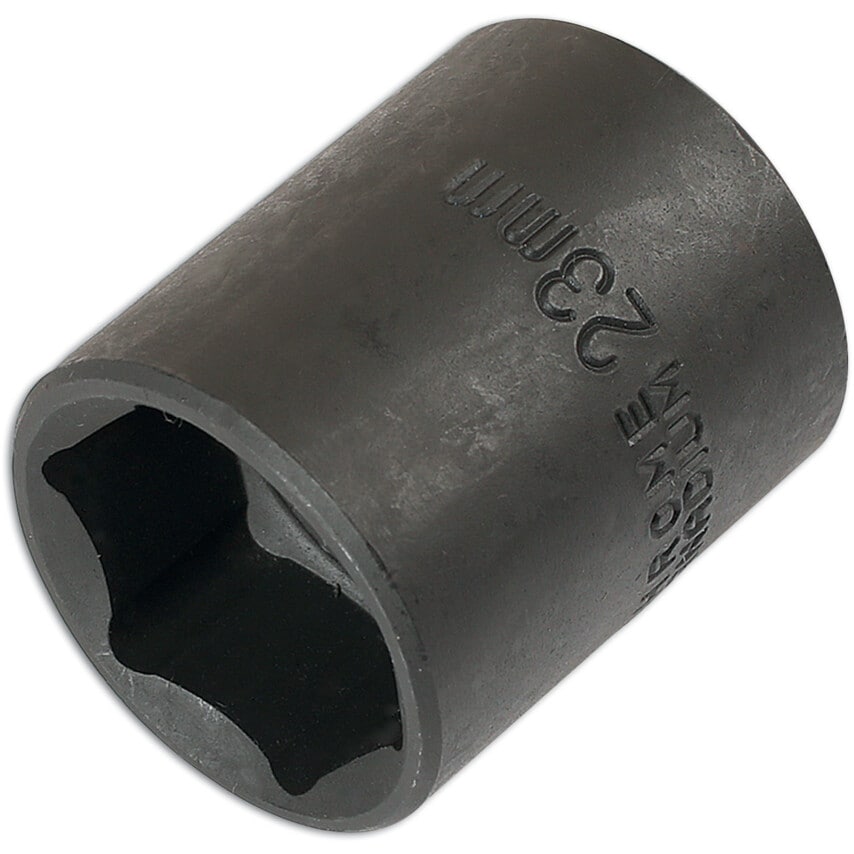 Impact Socket 1/2"D 23mm with Retail POS