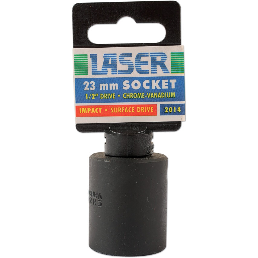 Impact Socket 1/2"D 23mm with Retail POS